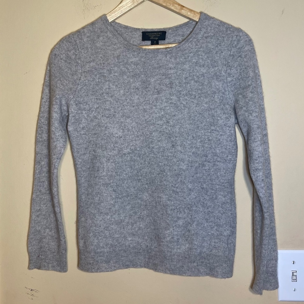 Cashmere Luxury scoop neck sweater grey